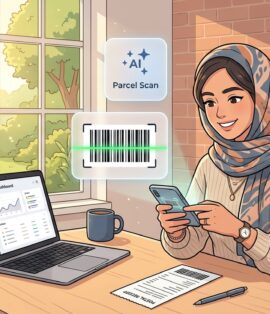 استخراج کد رهگیری از رسید کاغذی پست و ارسال پیامک
