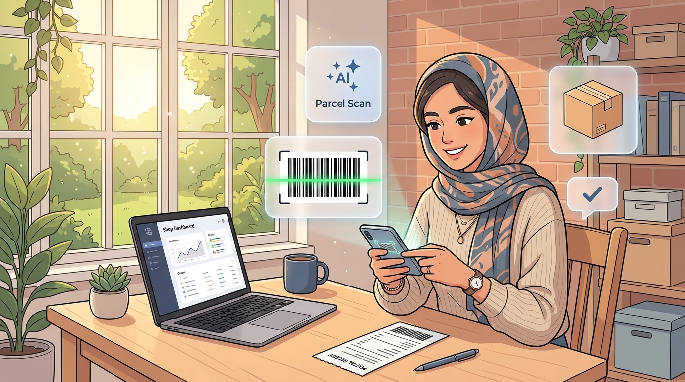 استخراج کد رهگیری از رسید کاغذی پست و ارسال پیامک